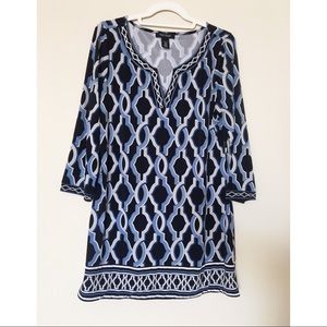 ☀️ WHBM Printed Notch Neck Tunic | Size L